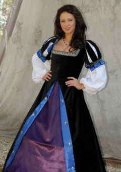 Jewel Black Spanish Brial Renaissance Collection Adult Costume 3 Jewel Black Spanish Brial Renaissance Collection Adult Costume