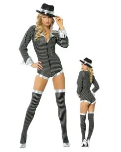 1 Pc Silver Gangster For Adult