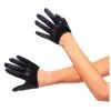 Black Cropped Satin Gloves -Cheap Halloween Costumes Store black cropped satin gloves