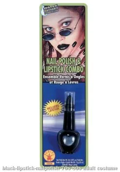 Black Lipstick And Nailpolish