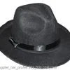 Black Gangster Hat -Cheap Halloween Costumes Store gangster hat profelt