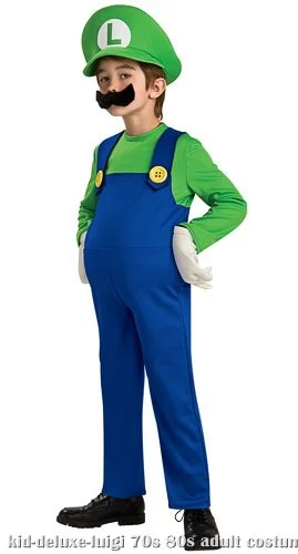 Child Deluxe Luigi Costume 3 Child Deluxe Luigi Costume