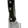 KISS Rock The Nation Starchild Boots 2 KISS Rock The Nation Starchild Boots -Cheap Halloween Costumes Store kiss starchild boots