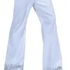 White Sequin Cuff Disco Pants 2 White Sequin Cuff Disco Pants -Cheap Halloween Costumes Store white disco pants